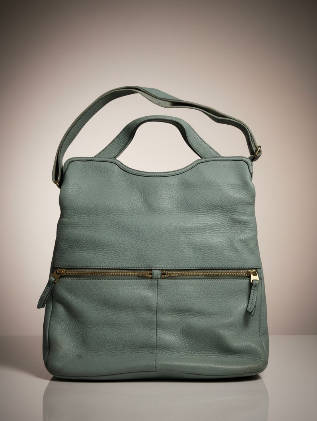 Fossil Erin Soft Leather Tote Pastel Mint Green Crossbody Shoulder Bag Boho Chic